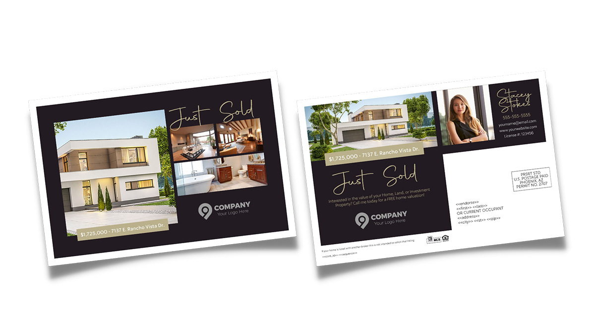 Just sold postcard example for a luxury property