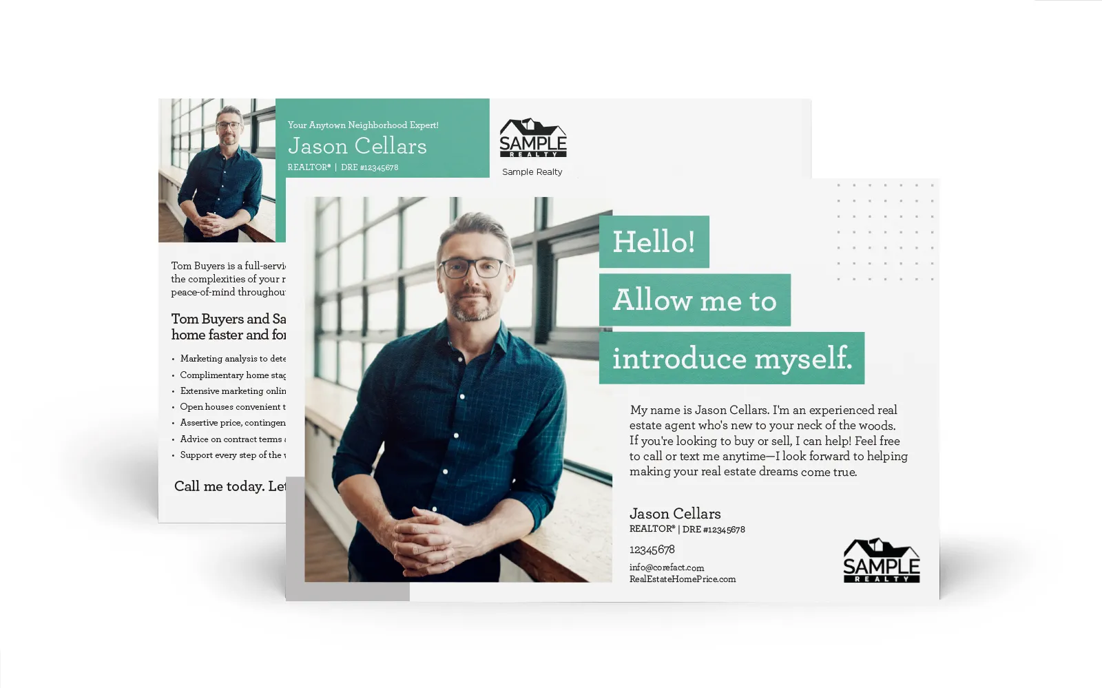 Agent introduction postcard example