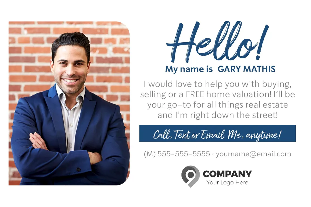 Agent introduction postcard example