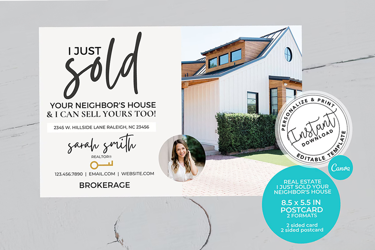 just sold postcard example