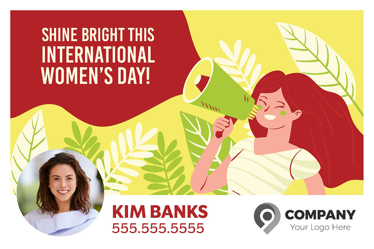 womens day postcard