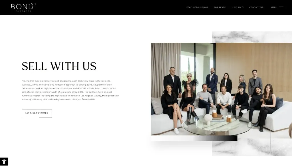 Home valuation landing page screenshot from Bond St Partners