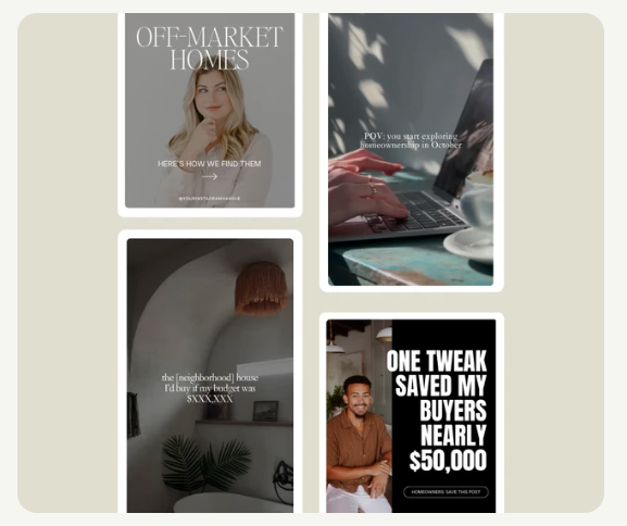 Example templates and reels available from Coffee and Contracts.