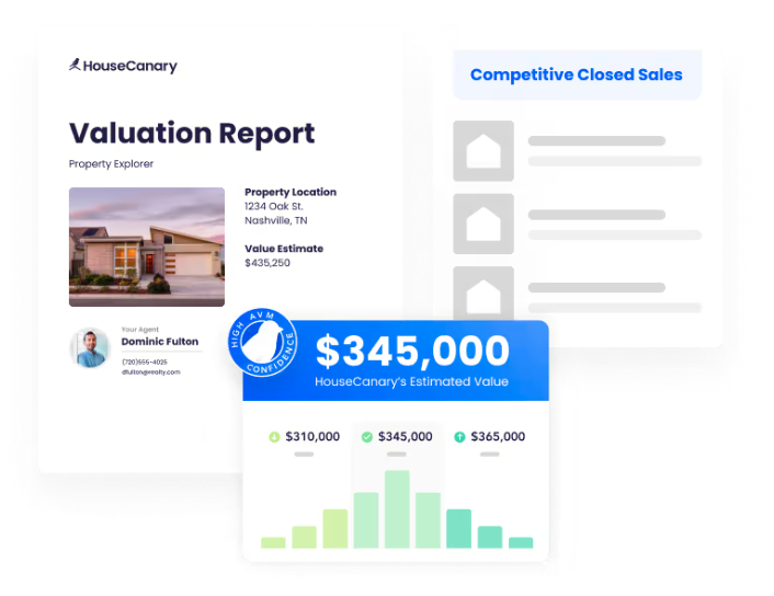 Valuation report creation on HouseCanary.