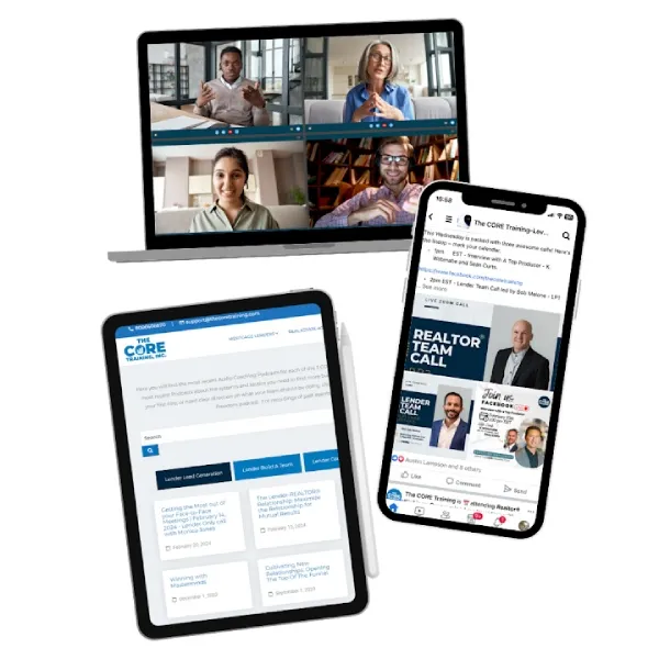 CORE Training viewed on tablet, mobile phone and laptop.